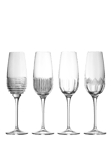 Waterford Crystal Mixology Cut Glass Champagne Flute, Set of 4, 335ml, Clear