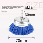 NuoDunco-Brosse à gobelet convertible en filament de nylon,brosse pour perceuse électrique,poignée utilisée pour enlever la rouille,la corrosion,la peinture,75mm,3 po - Type grit240 blue #A