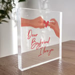 Dear Boyfriend I Love You Cute Romantic Anniversary Valentines Day Gift For Him