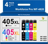 405Xl Multipack Cartouche Compatible Pour Epson 405Xl Noir 405 Cartouches D'Impression 405Xl Pour Epson Wf 4820 Cartouches D'Impression Wf-4830 Wf-3820 Wf-3825 Wf-7310 Wf-7840 (4 P[DYJ074145]