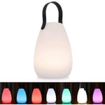 Lampe de Table led Veilleuse Portable Nomade Lampe de Chevet Portative led étanche Rechargeable sans Fil Multicolore