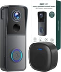 EUKI Wireless Video Doorbell Camera with Chime, Voice Changer/Message, PIR 1080