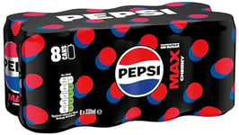 Pepsi Max Cherry Maximum Cherry Cans, 8 x 330ml
