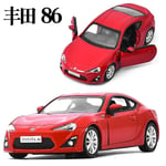 1:36 Toyota Gt86 Skala Legering Bilmodell Metall Diecast Gåvor Leksaker Barn Samling Leksaker Prydnader F45 Red With box