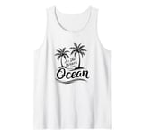 All She Wants Is The Ocean - Retro Summer Tropic Island Tank Top