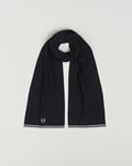 Fred Perry Twin Tipped Merino Wool Scarf Navy