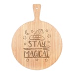 Stay Magical Pizza Board Paddle Wooden Funny Joke Magical Spell Witch Wizard