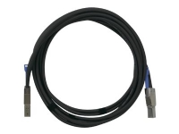 QNAP - SAS ekstern kabel - SAS 12Gbit/s - 36 pin 4x Mini SAS HD (SFF-8644) (hann) til 36 pin 4x Mini SAS HD (SFF-8644) (hann) - 3 m - svart - for QNAP QXP-1620S-B3616W