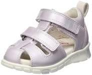 ECCO Baby Girls Mini Stride Sandal Fisher, Violet Ice Metallic, 7.5 UK Child