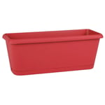 EDA - Jardinière Chorus 40cm + Plateau - 7,5 litres - Rouge Rubis Plastiques