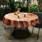 Nappe enduite Jungle brun - Ovale 160x200cm Fleur de Soleil