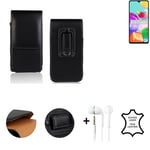 Vertical holster + headphones for Samsung Galaxy A41 Belt Pouch Protective