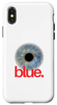 Coque pour iPhone X/XS Bleu look beaux yeux de glace profonde