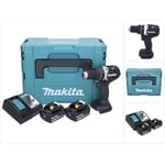 Makita DHP 484 RGJB Perceuse-visseuse à percussion sans fil 18 V 54 Nm Brushless noir + 2x batterie 6,0 Ah + chargeur + Makpac