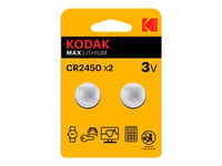 Kodak Max Kcr2450 - Batteri 2 X Cr2450 - Li/Mno2 - 560 Mah