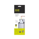 EKO Size B Bin Liners For Kitchen Bins - Extra Strong Bags with Drawstring Tie Handles - 7 - 9 Litre Capacity - 25 Bags, White