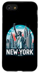 Coque pour iPhone SE (2020) / 7 / 8 New York City NY USA Statue de la Liberté Souvenir NYC Visiteur