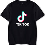 Luanda* Men's T-Shirts,TIKTOK Printing Women's Short-sleeved,The New O-Neck polo t-shirt,Original Round Neck,Give a Gift Key Chain/Black/M