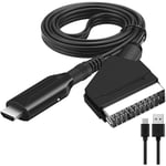 Scart till HDMI-omvandlare, allt-i-ett SCART till HDMI-adapter, 1080P