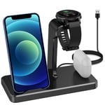 Aimtel Wireless Charger,3 in 1 Wireless Charging Station Compatible with Garmin Watch Charger,Galaxy and Other Qi-enable Phones(Not for Galaxy Watch),Galaxy Buds/Buds+/Buds Live/Air Pods Pro