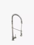 Abode Stalto Professional Single Lever Pull-Around Kitchen Tap, Stainless Steel