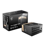 MSI MEG Ai1300P PCIE5 Bloc d'alimentation, Prise EU, 1300W, 80 Plus Platinum, ATX 3.0 100% Modulaire, Support GPU PCIe 5.0, Condensateurs Japonais, Gaming Intelligence, Câbles Gainés, Garantie 10 Ans