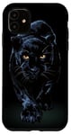 Coque pour iPhone 11 Black Panther Walking Toward Shadow – Cadeau pour amoureux des chats sauvages