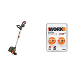 WORX WG163E.1 18V 20V MAX Cordless Grass Trimmer with Command Feed & WA0004 Replacement Grass Trimmer Spool: WG154E, WG157E, WG169E, WG163E