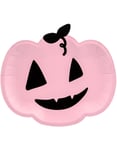 6 stk Rosa Pumpa Papptallrikar 25x22 cm - Pink Halloween