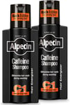 Alpecin Black Mens Shampoo with new Fragrance 2x 250ml | Hair Growth Shampoo | 