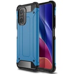 Alamo Armor Case Design for Xiaomi Redmi Note 10 5G / Poco M3 Pro, TPU+PC Shockproof Bumper Cover - Blue