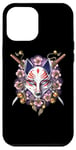 Coque pour iPhone 12 Pro Max Kitsune Masque de Renard Neuf Queues Japonais Samouraï Ninja