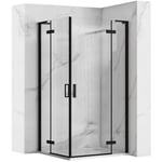 Cabine de douche REA Hugo Double Black 90x90