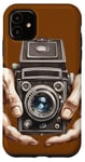 Coque pour iPhone 11 Vintage Brownie Appareil photo reflex analogique