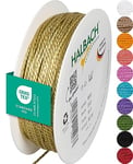 Halbach Seidenbänder Premium Cord (Honey Yellow), Width 2 mm, Length 50 m, Made in Germany and Oeko-Tex Certified, Shiny Satin Cord Made of Acetate