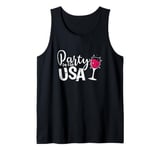 Party in the USA with Wine Tank Top