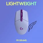 Logitech G305 LIGHTSPEED langaton pelihiiri, Hero 12K -sensori, 12 000 DPI, kevyt, 6 ohjelmoitavaa painiketta, 250 tunnin akunkesto, violetti