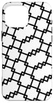 Coque pour iPhone 16 Pro Max Light Black Lines and White Rectangles Pattern