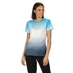 Regatta T-Shirt Technique Manches Courtes Fingal V Léger et Respirant avec imprimé T-Shirts/Polos/Vests Femme Blue Aster Gradi FR: 3XL (Taille Fabricant: 22)