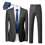 Costume Homme Uni 3 Pièces De Slim Fête Soirée Mariage Business Fit Grande Vêtements Masculin Wz227