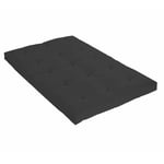 Matelas futon anthracite en coton 90x190