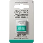 Winsor & Newton Professional Watercolour Paint, Artist Quality, Finest Pigments, Cobalt Green, Half Pan