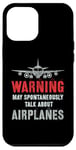 Coque pour iPhone 12 Pro Max Vintage Je pourrais parler spontanément d'avions Fly Model