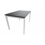 Bureau individuel réglable en hauteur profondeur 80 cm Producteo Blanc CONNECT : bureau P80/obturateur prépercé/réglable 80x80/cpl noir velours/cpi blanc