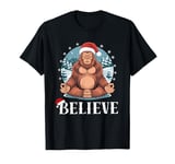 Sasquatch Christmas Spirit Yoga believe gifts for men women T-Shirt