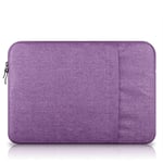 ZYDP Vertical Laptop Sleeve Case Bag Cover with Front Pocket for MacBook Pro Air, Notebook (Color : Elegant purple, Size : 15 inch)