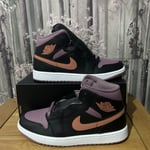 Nike Air Jordan 1 Mid Se Adult Size UK 10.5 EU45.5 US11.5 Black/Muave FB9911-008