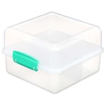 System BehÃ¥llare fÃ¶r MatfÃ¶rvaring - Lunch Cube To Go - 1,4 L. - Klar/Minty Teal