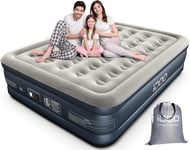 iDOO King size Air Bed, Inflatable bed with Built-in Pump, 3 Mins Quick 