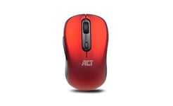 ACT Souris sans Fil Rouge - 1600 DPI - 2.4Ghz USB Mini Dongle - Droitier - Souris sans Fil Légère - AC5135